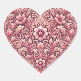 Lilac Heart Hjärtformat Klistermärke
