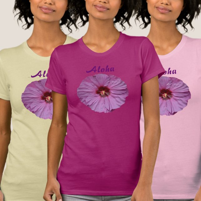 Lilac Hibiscus Hawaiian Aloha T Shirt (Skapare uppladdad)