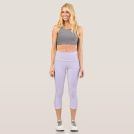 Lilac High Waisted Yoga Capris