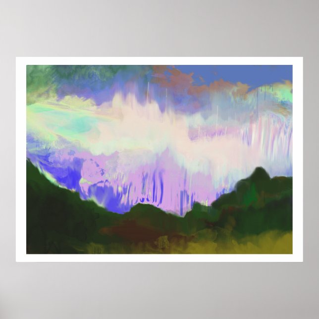 Lilac himlar och berget poster (Framsidan)