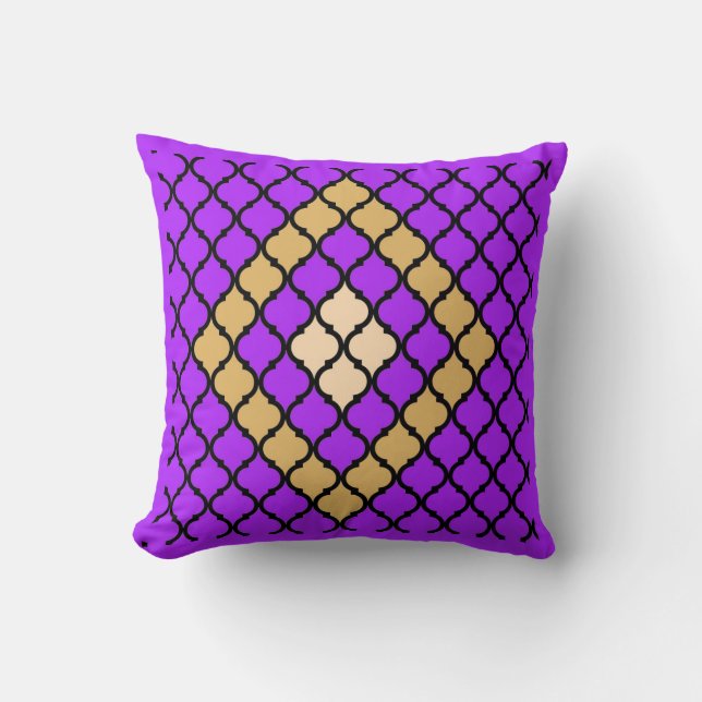 Lilac Honeycomb Reversible Dekorativ kudde (Framsida)