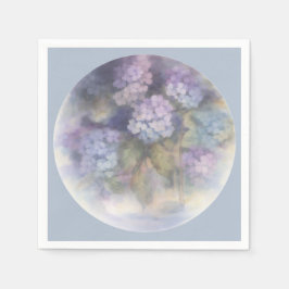 Lilac Hydrangea Watercolor Luncheon Napkin Pappersservett