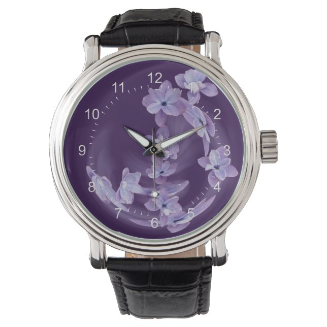 Lilac i cirkel armbandsur (Framsida)