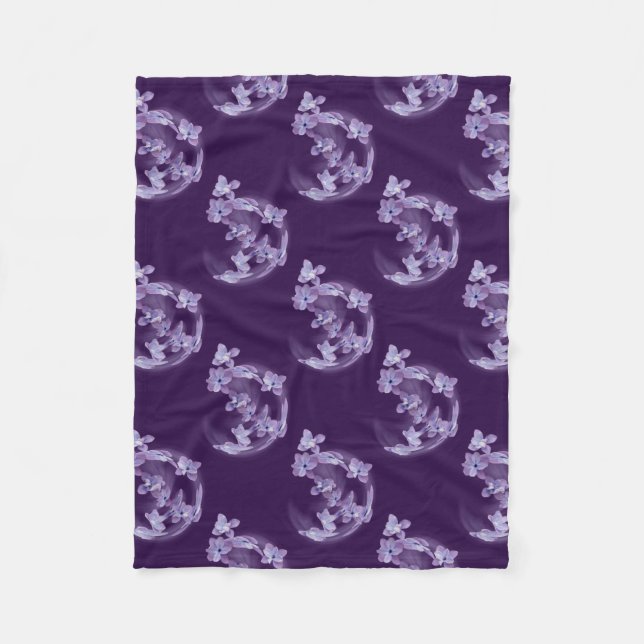 Lilac i cirkel fleecefilt (Framsidan)