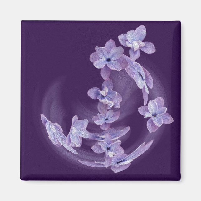 Lilac i cirkel magnet (Framsidan)