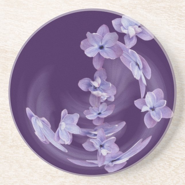 Lilac i cirkel underlägg sandsten (Framsidan)