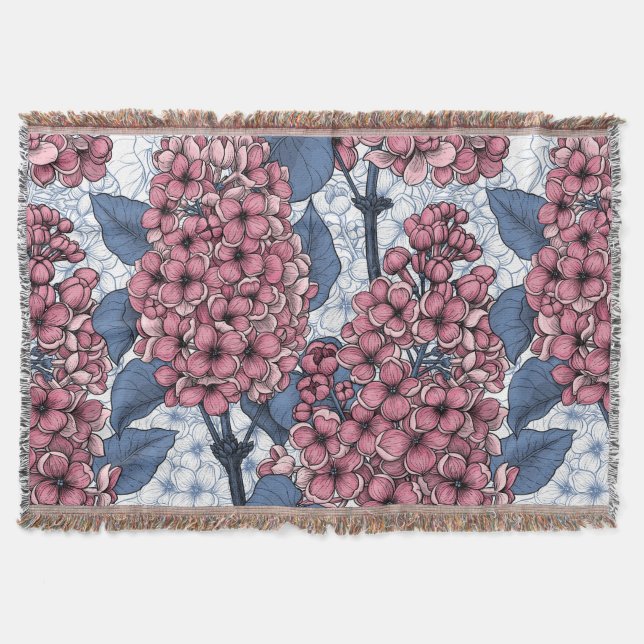 Lilac i rosa och blått filt (Framsidan)