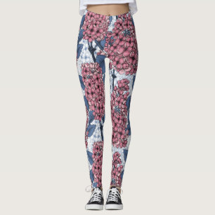 Lilac i rosa och blått leggings