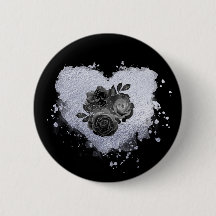 *~* Lilac Iridescent Heart Flowers Women BLACK