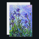 Lilac Irises av Claude Monet, Kort<br><div class="desc">Berömdens blommålning av Claude Monet,  Lilac Irises.</div>