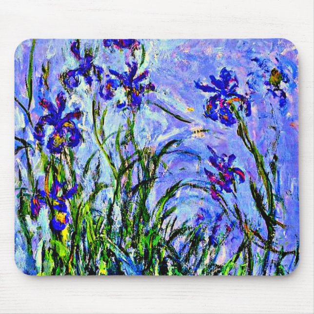 Lilac Irises av Claude Monet Musmatta (Framsidan)