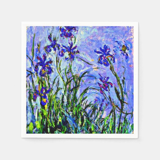 Lilac Irises av Claude Monet Pappersservett (Framsidan)