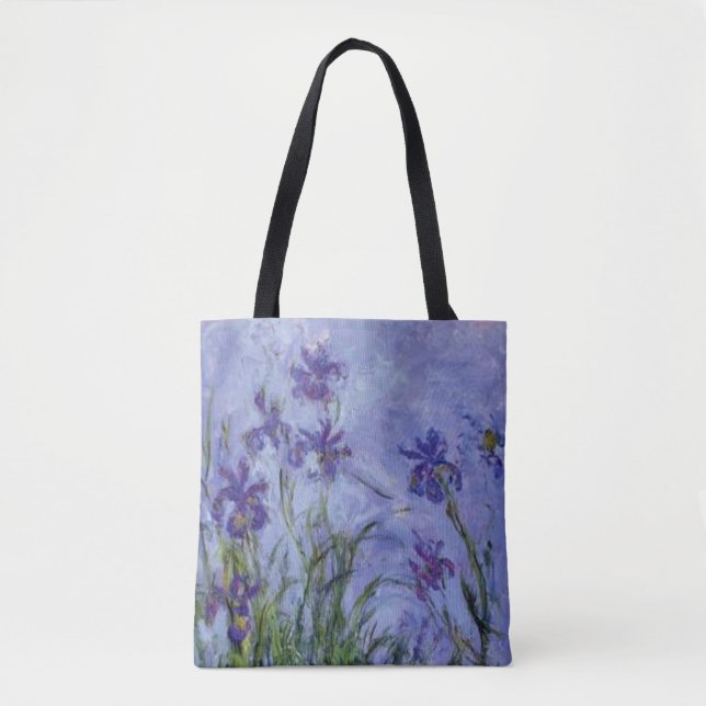 Lilac Irises av Claude Monet Tote Tygkasse (Framsida)