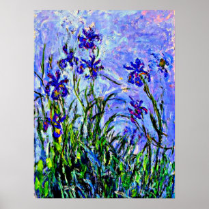 Lilac Irises bra art av Claude Monet, Poster