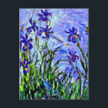 Lilac Irises bra art av Claude Monet, Vykort<br><div class="desc">Berömdens blommålning av Claude Monet,  Lilac Irises.</div>