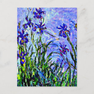 Lilac Irises bra art av Claude Monet, Vykort