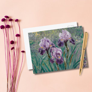 Lilac Irises, Iris Mauves, Claude Monet Vykort