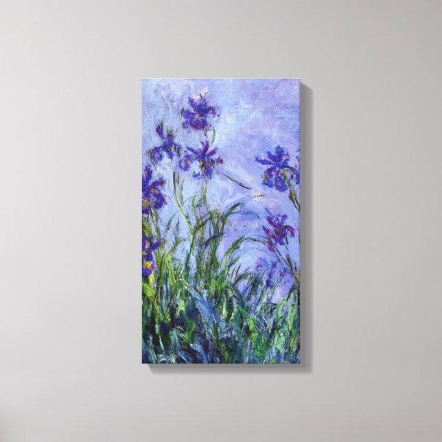 Lilac Irises Monet Fine Art Canvastryck (Framsida)