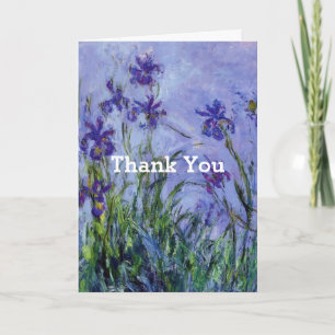 Lilac Irises Monet Fine Art Tack Kort