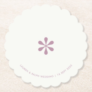 Lilac & Ivory Simple Chic Ett par Pappra Underlägg Papper