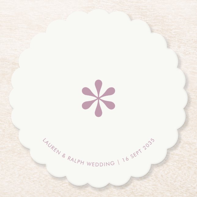 Lilac & Ivory Simple Chic Ett par Pappra Underlägg Papper (Framsida)