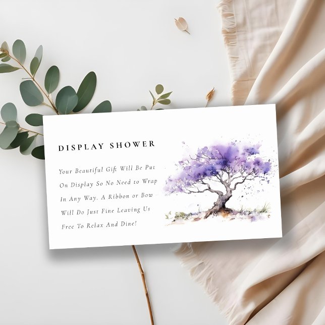Lilac Jacaranda Träd Visning Shower Baby Shower Tilläggskort (Skapare uppladdad)