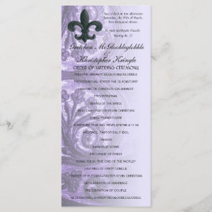 Lilac "järn fleur de lis" BRÖLLOPSPROGRAM Program