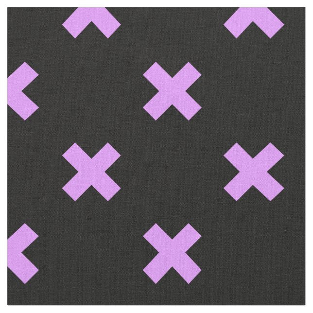 Lilac kor stygn på svart tyg (Närbild)