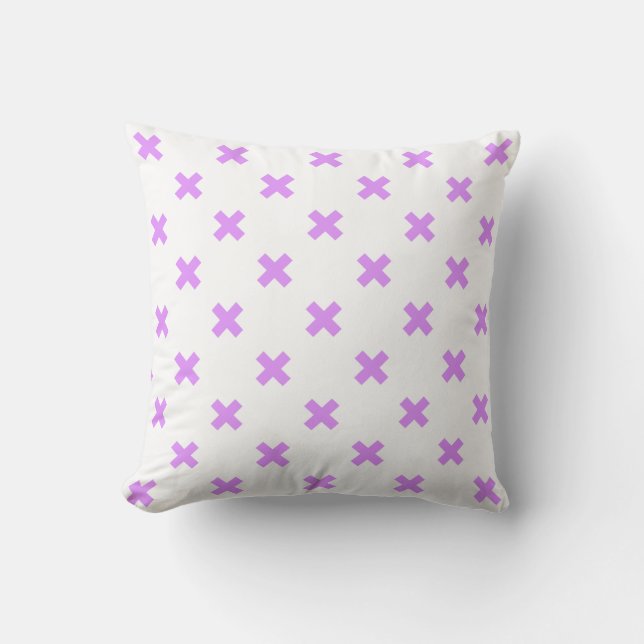 Lilac kor sys på vita kudde (Framsida)
