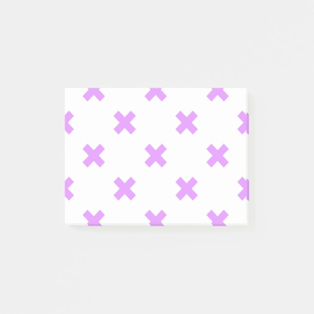 Lilac kor sys på vita post-it block (Framsida)