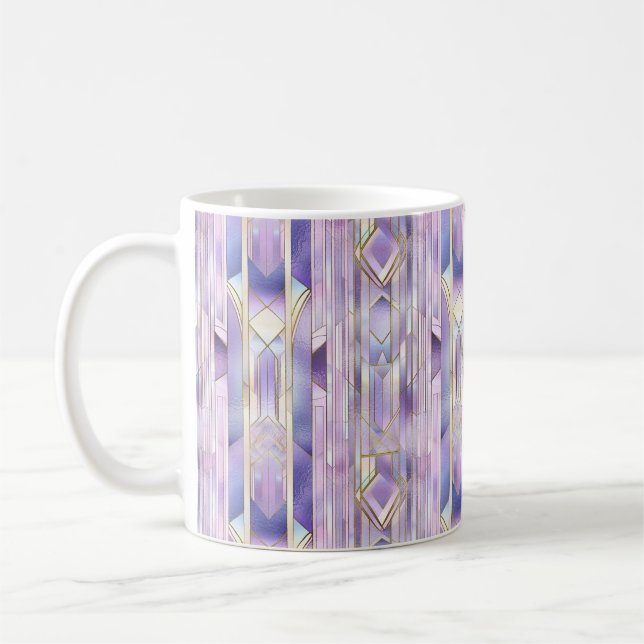 Lilac-lagrad glasbildare kaffemugg (Vänster)
