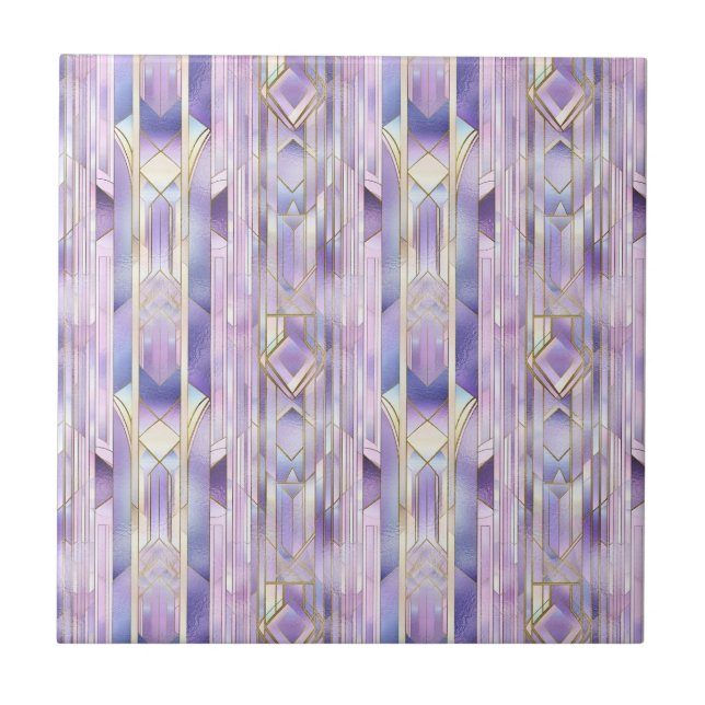 Lilac-lagrad glasbildare kakelplatta (Framsidan)