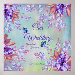 Lilac Lavender Flower Bröllop Poster