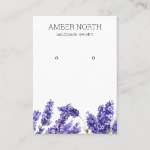 Lilac Lavender Flower Juvelry Earring Visning Visitkort