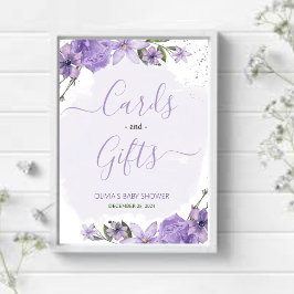 Lilac Lavender-kort och presentkort Poster