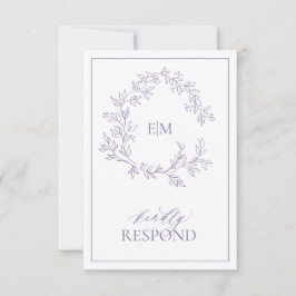 Lilac Lavender Monogram-Bröllop OSA