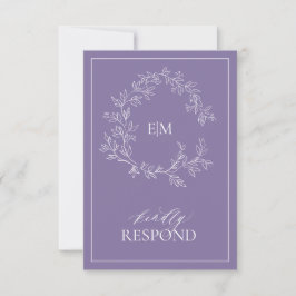 Lilac Lavender Monogram-Bröllop OSA