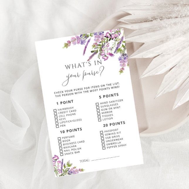 Lilac Lavender What's in Your Purse Game (Skapare uppladdad)