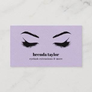 LILAC LEATHER chic Eyelash Browbar professionell Visitkort
