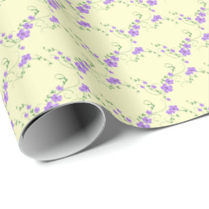 Lilac Lemon Wrapping Papper Presentpapper