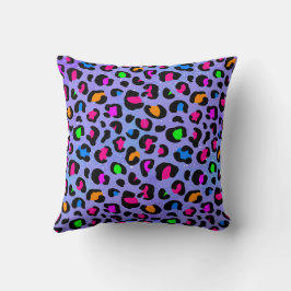 Lilac Leopard Cushion Kudde
