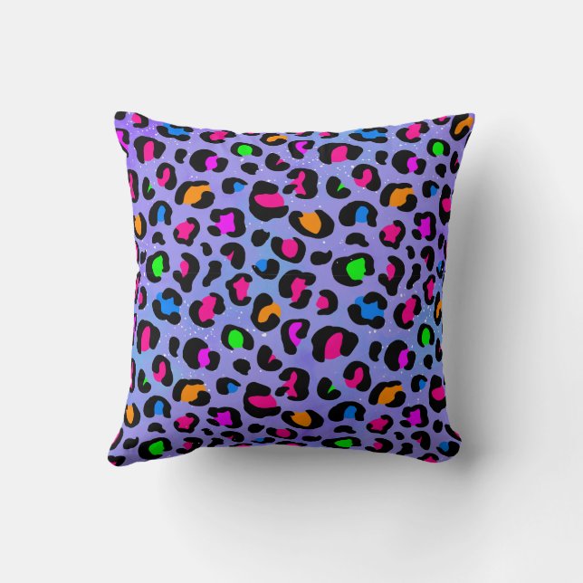 Lilac Leopard Cushion Kudde (Baksida)
