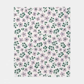 Lilac Lila Aesthetic Cute Mini Groovy Flowers Pa Fleecefilt