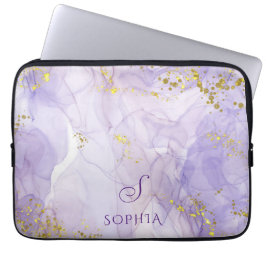 Lilac lila Bläck Anpassade Laptop Fodral