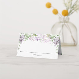 Lilac Lila Blommigt Bröllop Guest Namn Place Card Placeringskort
