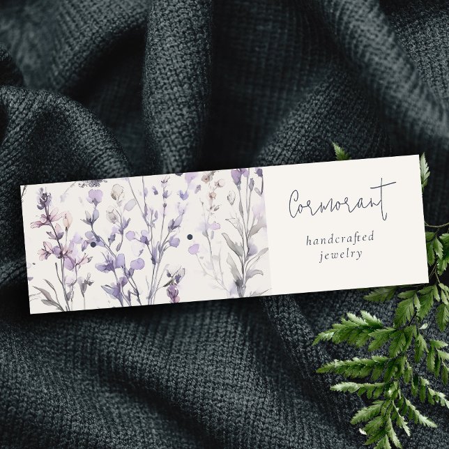 Lilac Lila Blommigt Earring Stud Ring Holder Mini Visitkort (Skapare uppladdad)