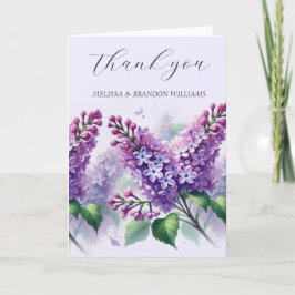 Lilac Lila Blommigt Elegant bröllop Tack