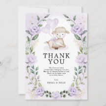 Lilac Lila Blommigt Little Lamb Baby Sheep Shower