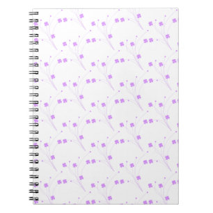 Lilac Lila blommor, Small Pastel Blommigt Print Anteckningsbok