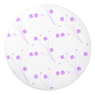 Lilac Lila blommor, Small Pastel Blommigt Print Knopp